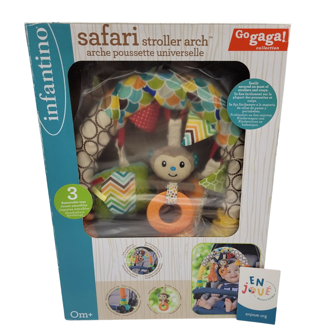 Premier âge - Arche universelle pour poussette Go Gaga Safari Stroller Arch - Infantino - Dès la naissance. Bon état -  reconditionné disponible sur Label Emmaüs